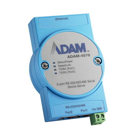ADAM-4500シリーズ 2ポート RS-232/422/485-to-イーサネット・データ・ゲートウェイ