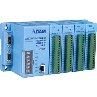 ADAM-5000シリーズ Ethernetネットワーク用8スロット分散型I/Oシステム