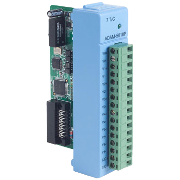 ADAM-5000シリーズ 7ch 各ch信号レンジ切り替え対応熱電対入力モジュール