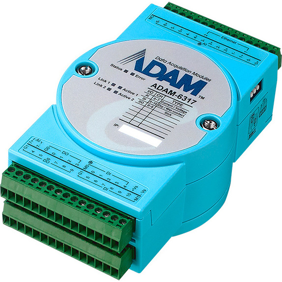 ADAM-6000シリーズ 8AI/10DI/11DO IoT Modbus/OPC UA Ethernet Remote I/O