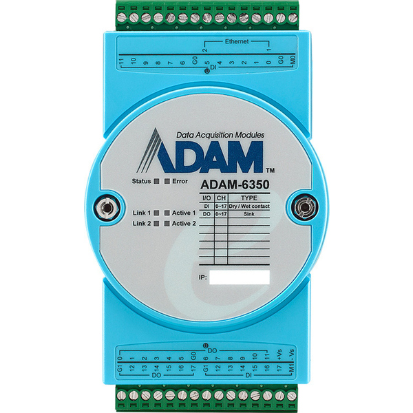 ADAM-6000シリーズ 18DI/18DO IoT Modbus/OPC UA Ethernet Remote I/O