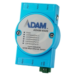 ADAM-6520 5ポート産業用10/100Mbpsイーサネットスイッチ