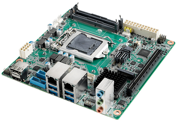 AIMB 産業用マザーボード mini-ITX LGA1200 DP/HDMI/VGA/PCIex16/2GbE RoHS