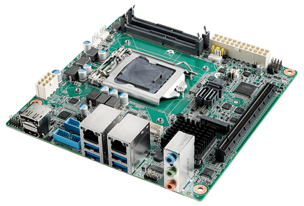 AIMB 産業用マザーボード mini-ITX LGA1200 DP/HDMI/VGA/PCIex16/2GbE RoHS