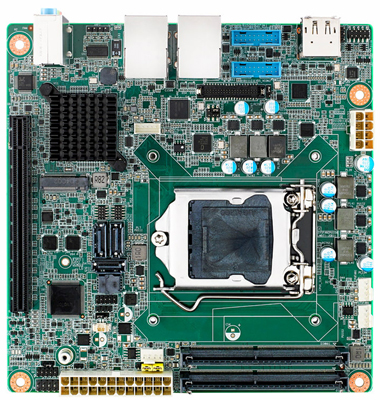 AIMB 産業用マザーボード mini-ITX LGA1200 DP/HDMI/VGA/PCIex16/2GbE RoHS