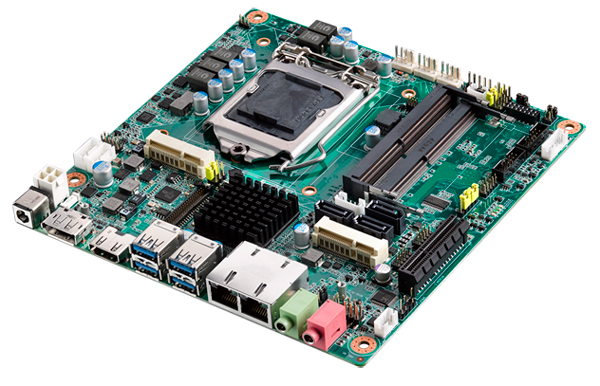 AIMB 産業用マザーボード mini-ITX LGA1151 wH110/DP/HDMI/VGA/PCIe/2GbE RoHS