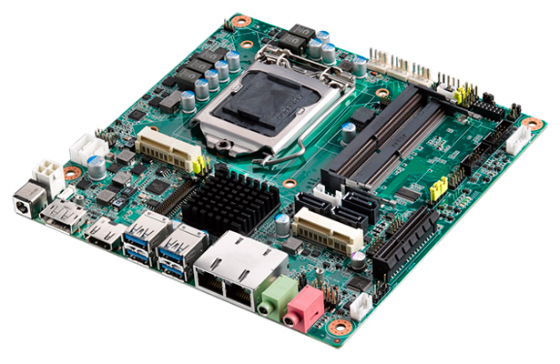 AIMB 産業用マザーボード mini-ITX LGA1151 wH110/DP/HDMI/LVDS/PCIe/2GbE RoH