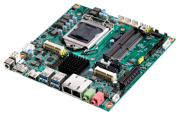 AIMB 産業用マザーボード mini-ITX LGA1151 DP/HDMI/1GbE/1COM/4USB3.0/2SATA