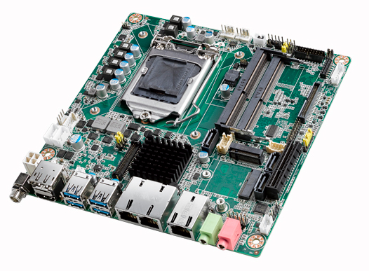 産業用マザーボード 第8、9世代 Intel Core i対応 H310搭載Mini-ITXマザーボード 12Vdc単一電またはATX電源対応