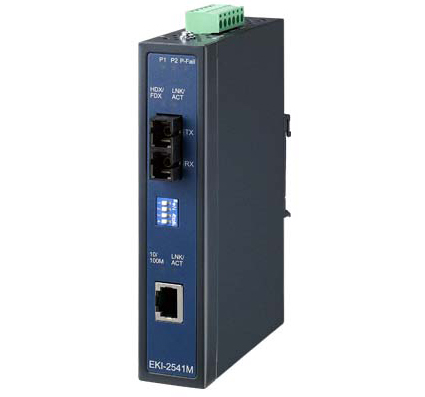 10/100T(X) to シングルモード SCタイプ 光ファイバ 産業用メディアコンバーター