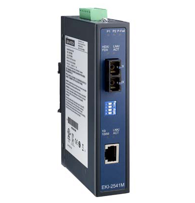 10/100T(X) to シングルモード SCタイプ 光ファイバ 産業用メディアコンバーター