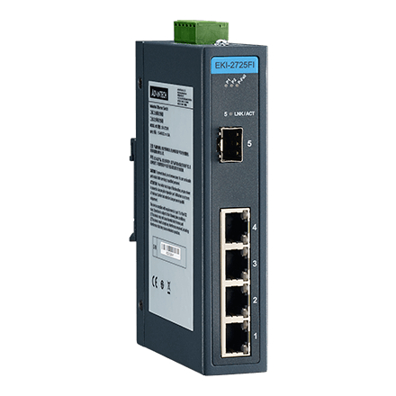 産業用コミュニケーションEKI 4GE + 1SFP Ind. Unmanaged Switch W/T