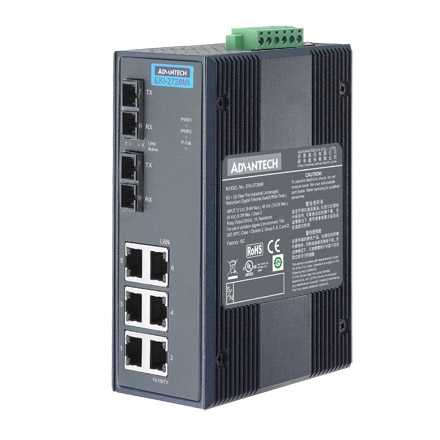 産業用コミュニケーションEKI 6G + 2G MM Unmanaged Ethernet Switch