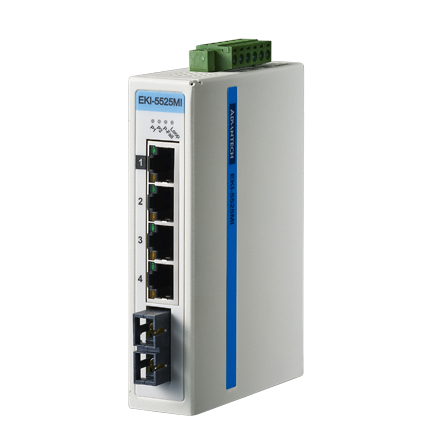 産業用コミュニケーションEKI ProView 5-port 10/100Mbps Industrial Switch with 1x Multi Mode SPF Extreme Temp -40～75℃