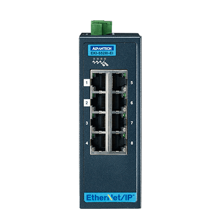 産業用コミュニケーションEKI ETHERNET DEVICE 8FE Ind. Switch with EtherNet/IP W/T.