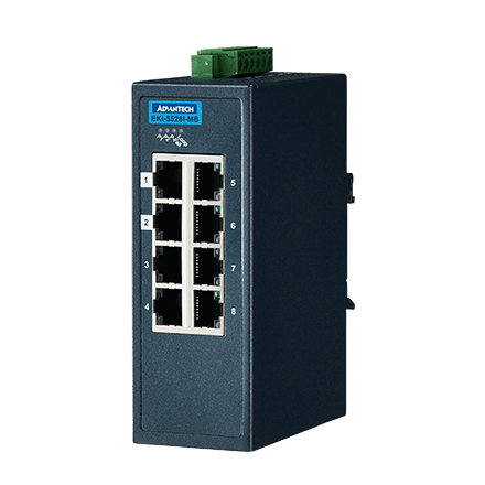 産業用コミュニケーションEKI ETHERNET DEVICE 8FE Ind. Switch with Modbus TCP/IP W/T.
