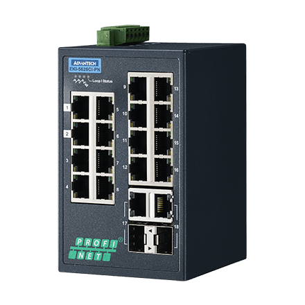産業用コミュニケーションEKI 16 + 2G Combo Port Entry Level Managed Switch Supporting Profinet Extreme Temp