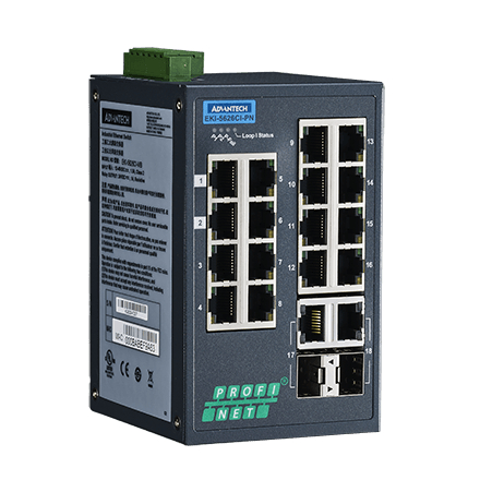 産業用コミュニケーションEKI 16 + 2G Combo Port Entry Level Managed Switch Supporting Profinet Extreme Temp