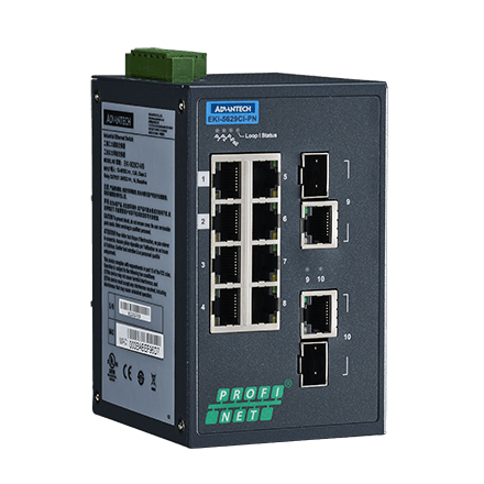 産業用コミュニケーションEKI ETHERNET DEVICE 8FE + 2G Ind. Switch with PROFINET W/T.
