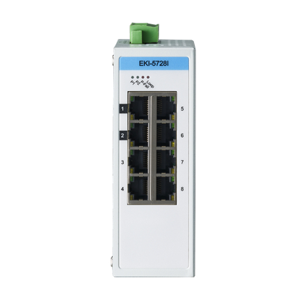 産業用コミュニケーションEKI ProView 8-port Gigabit Industrial Switch Extreme Temp -40~75℃