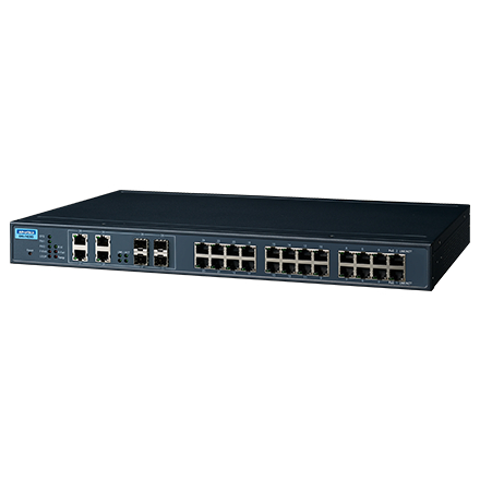 産業用コミュニケーションEKI 24G + 4G Combo Port PoE Managed Switch w/Wide Temp