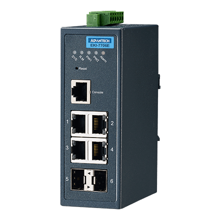 産業用コミュニケーションEKI 4FE + 2SFP Managed Ethernet Switch Wide Temperature