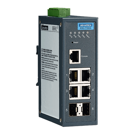産業用コミュニケーションEKI 4GE + 2SFP Managed Ethernet Switch Wide Temperature
