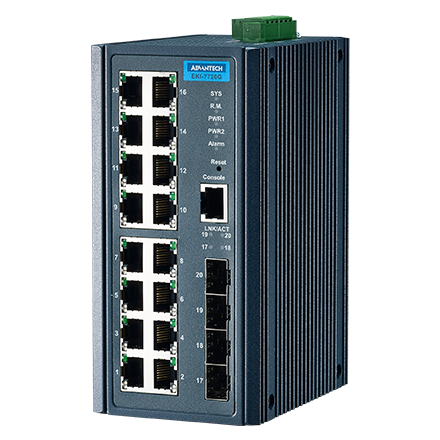産業用コミュニケーションEKI ETHERNET DEVICE 16G + 4SFP Port Managed Ethernet Switch