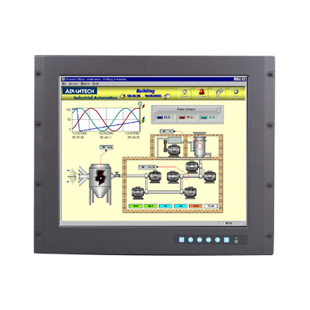 19インチ SXGA LCDパネルマウントモニター 抵抗膜式（シングルタッチ）+ ACアダプタ・ケーブル