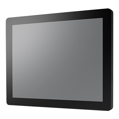 15インチ XGA対応 フルフラット対応静電容量方式マルチタッチモニター VGA DVI HDMI入力に対応 フロント IP54対応