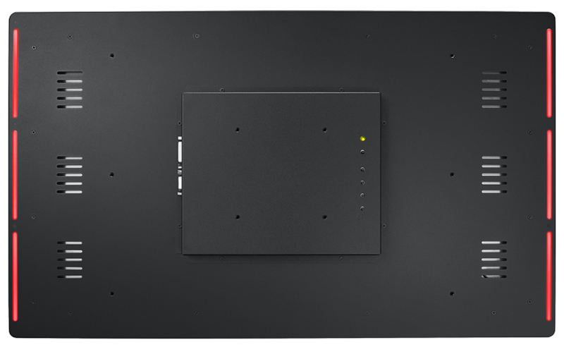 27インチ Full HD対応 フルフラット対応静電容量方式マルチタッチモニター VGA DVI DP 入力に対応 LED照明付き