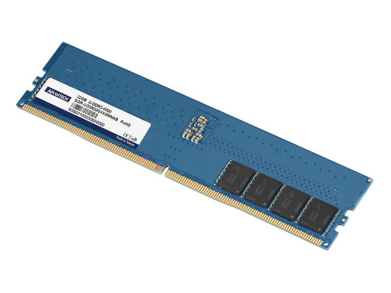 産業向けメモリ UDIMM DDR5 4800 16GB 2Gx8 (0-85) Micron