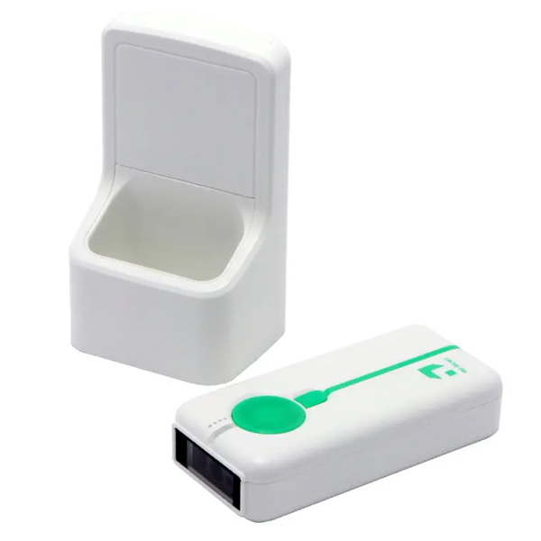 【発売記念キャンペーンセット】 AirScan Mobile モバイル1次元バーコードリーダー 白 無線 Bluetooth 充電クレードル シリコン保護カバーセット