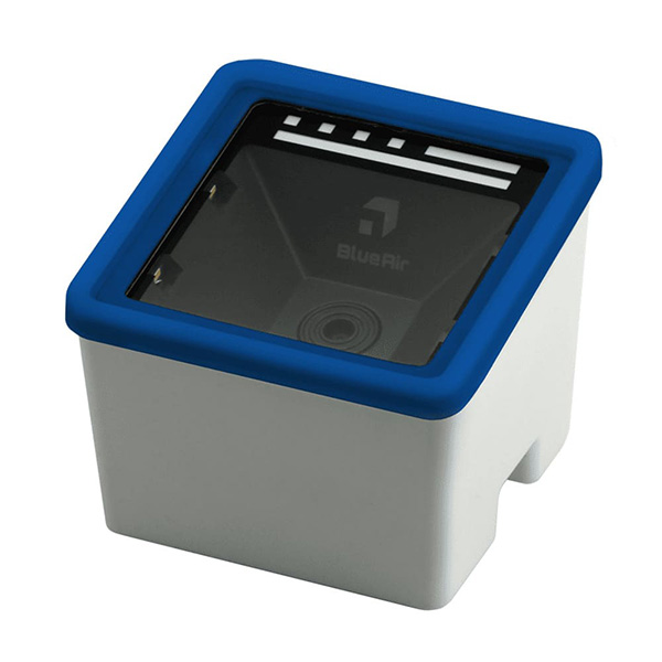 【発売記念キャンペーンセット】 BlueAir eTicket 定置式2次元コードリーダー 有線 / 無線 USB接続 Bluetooth IP52対応ブルーラバーフレーム装着モデ バッテリ非搭載