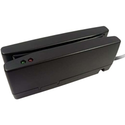 JIS1/JIS2両面読取対応磁気カードリーダ ブラック USB-COM