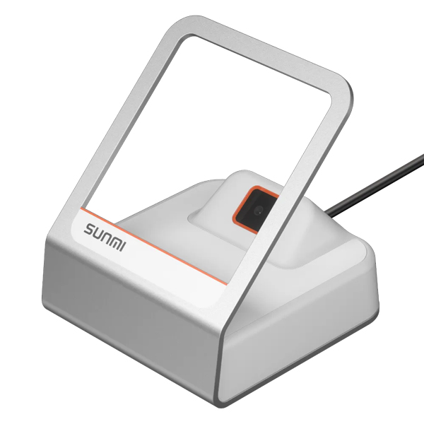 SUNMI Blink2 テーブルトップQRコードリーダ 白/シルバー USB-Aケーブル 1.5m