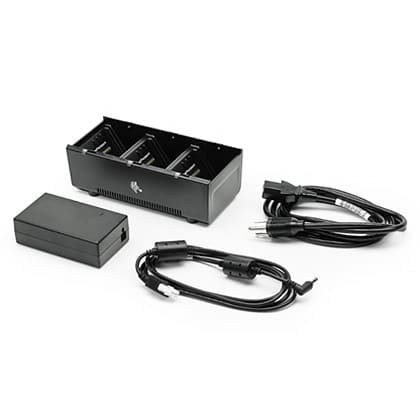 ZQ511 521 ZQ600 Plus 3スロットバッテリーチャージャー ACケーブル付 Zebra