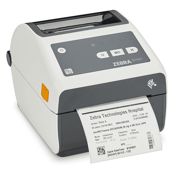 デスクトッププリンタ Zebra ZD421 HC ヘルスケアモデル 感熱式 203dpi 4インチ USB Ethernet Bluetooth USBHost ラベル印刷