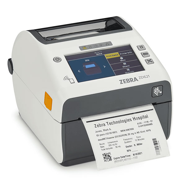デスクトッププリンタ Zebra ZD621 HC ヘルスケアモデル 感熱式 203dpi 4インチ USB RS232C Ethernet Bluetooth USBHost ラベル印刷