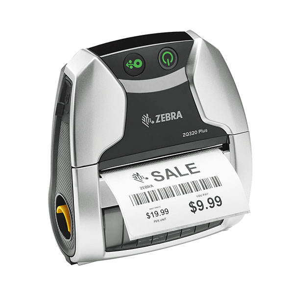 モバイルプリンタ Zebra ZQ320 Plus 感熱式 203dpi 3インチ USB Wi-Fi Bluetooth ラベル印刷 レシート印刷