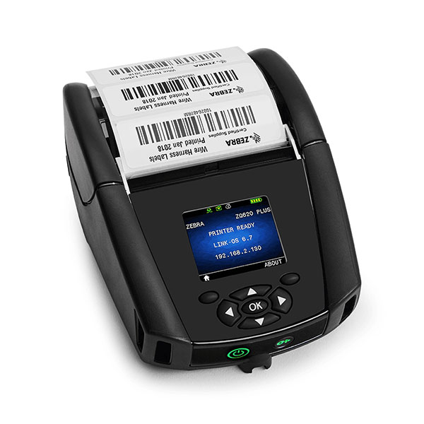 モバイルプリンタ Zebra ZQ620 Plus 感熱式 203dpi 3インチ USB Bluetooth RS232C ラベル印刷 レシート印刷