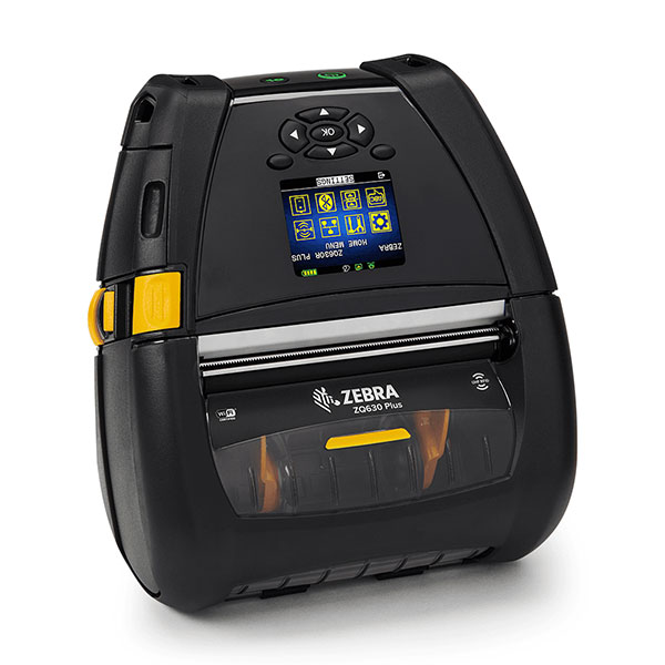 モバイルプリンタ Zebra ZQ630 Plus 感熱式 203dpi 4インチ USB Wi-Fi Bluetooth RS232C ラベル印刷 レシート印刷