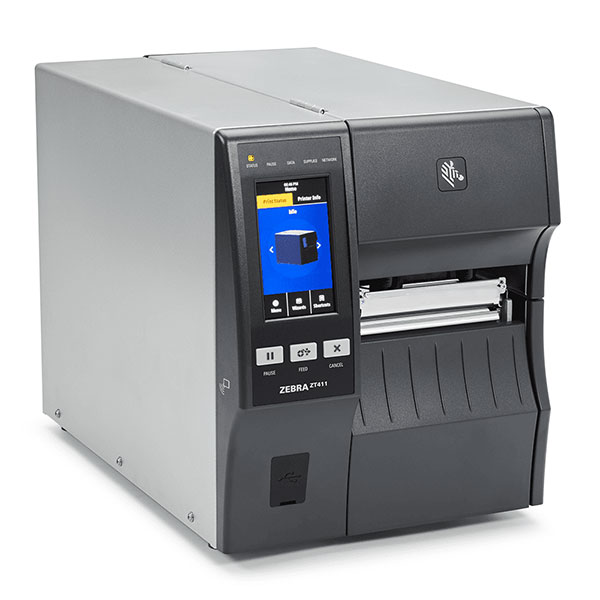 産業用プリンタ Zebra ZT411 熱転写式 203dpi 4インチ USB RS232C Ethernet Bluetooth USBHost ラベル印刷 オートカッター付き