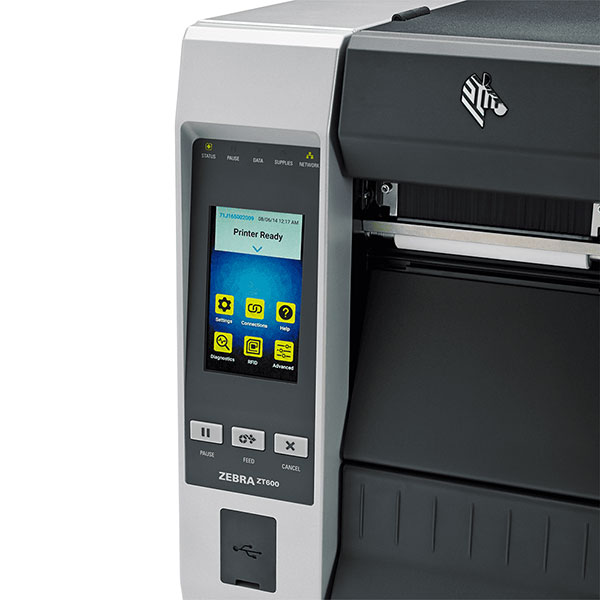 デスクトッププリンタ Zebra ZT610 熱転写式 203dpi 4インチ USB RS232C Ethernet Bluetooth USBHost ラベル印刷