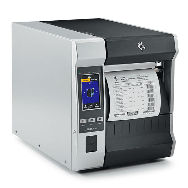 産業用プリンタ Zebra ZT620 熱転写式 203dpi 6インチ USB RS232C Ethernet Bluetooth USBHost オートカッター付き