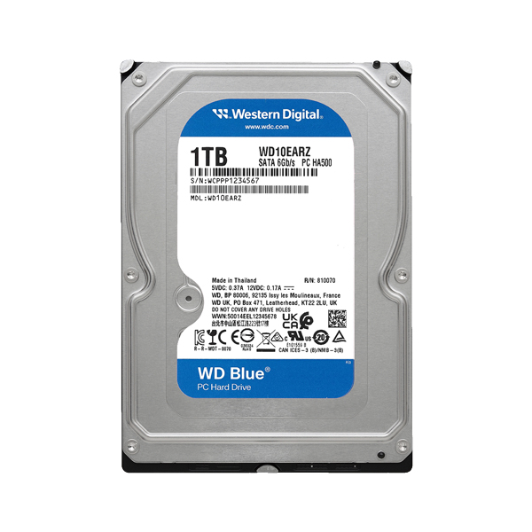 WD10EARZ WD Blue SATA 6Gb/s HDD 64MB 1TB 5400rpm 3.5inch CMR