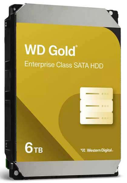 WD Gold 内蔵HDD 3.5インチ 6TB SATA6Gb/s 5年保証 WD6004FRYZ