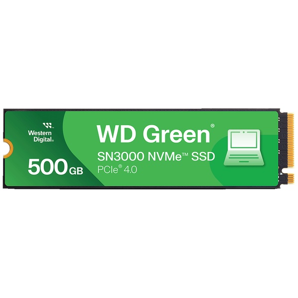 WD Green SN3000 シリーズ エントリーモデル M.2 PCIe Gen4x4 NVMe 接続SSD (500GB)