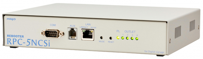 遠隔電源制御装置 4アウトレット制御できる19インチハーフ型リブーター。よりセキュアな通信方式に対応。