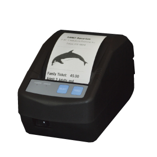 紙幅58mm据え置きタイプライン印字方式高速小型サーマルプリンタ（シリアル9ピン・USB） ケース色：黒